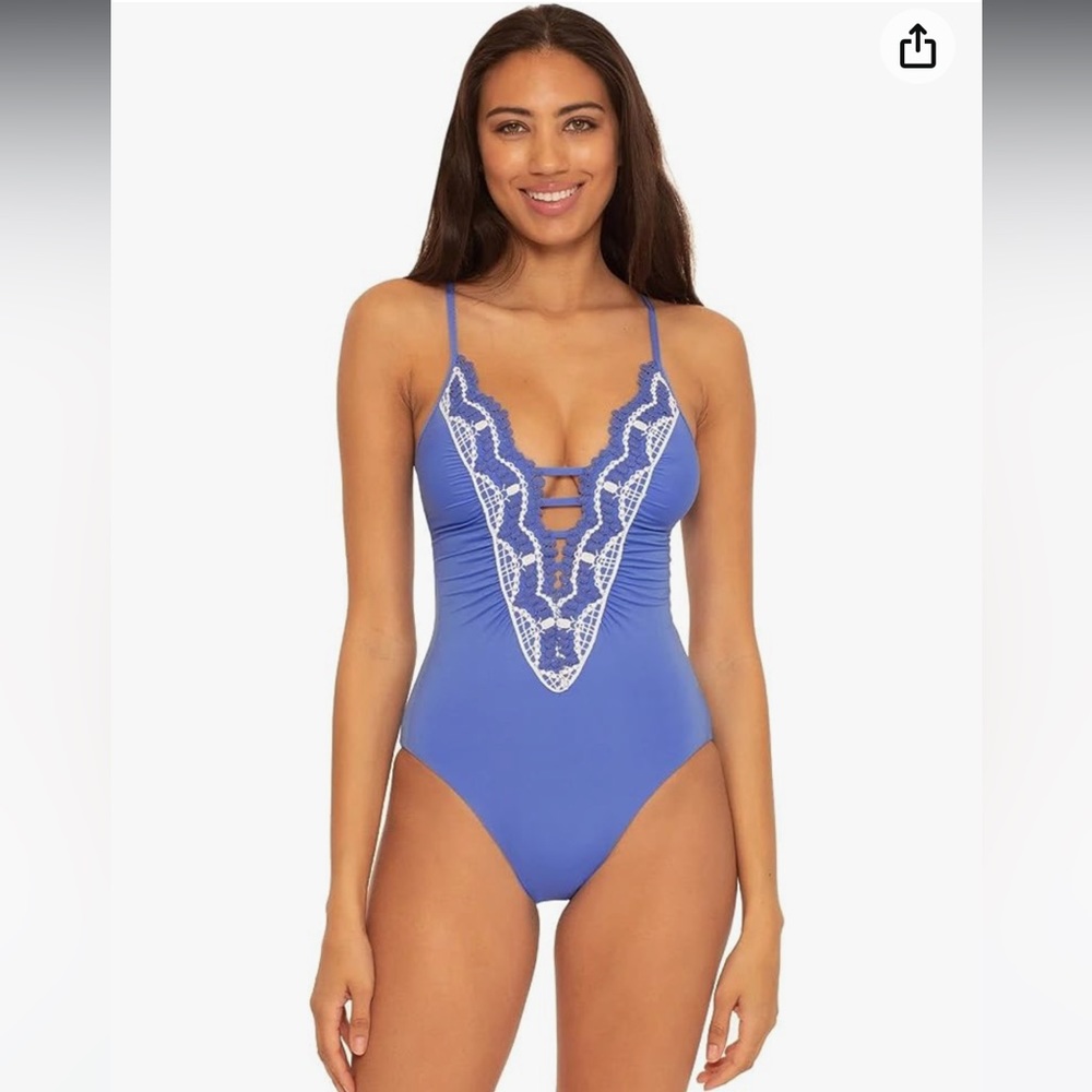 Becca by Rebecca Delilah Plunge One Piece Swimsuit